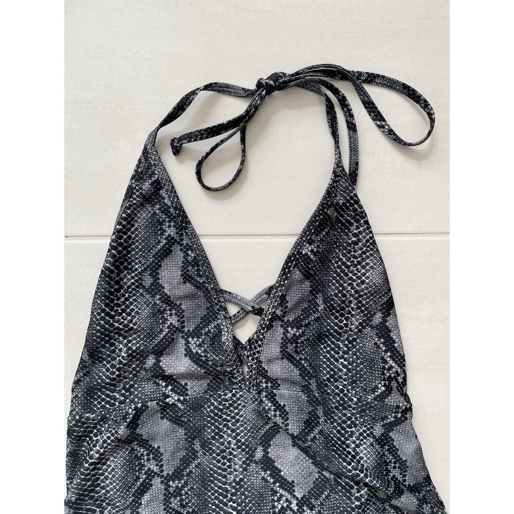 Fredrick's of Hollywood Swim One Piece Swimsuit Snake Print Beach Summer - Picture 2 of 7